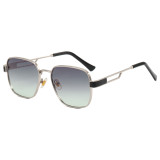 Fashion 2022 Metal Frame UV400 Gradient Men Shades Sunglasses