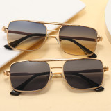 Fashion Metal Frame Gradient Shades Sunglasses
