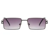 Small Rectangle Metal Frame Sunglasses