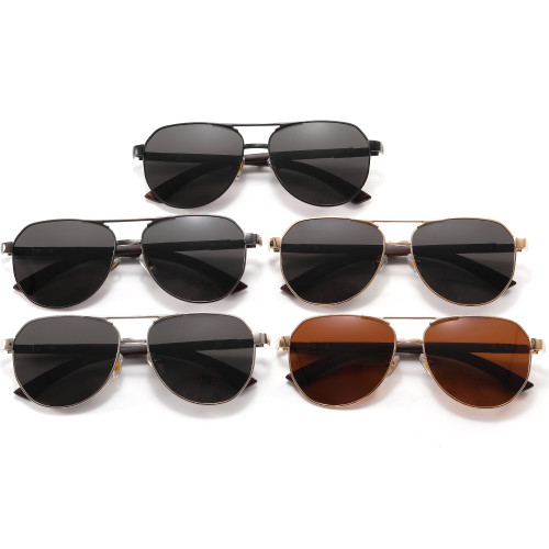 Metal Frame Gradient Men Shades Polarized Sunglasses