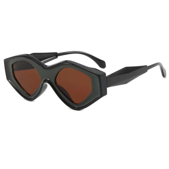 Cat Eye Women Small Polygon Sunglasses