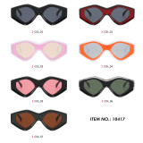 Cat Eye Women Small Polygon Sunglasses