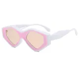 Cat Eye Women Small Polygon Sunglasses