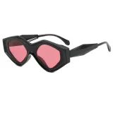 Cat Eye Women Small Polygon Sunglasses