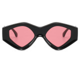 Cat Eye Women Small Polygon Sunglasses