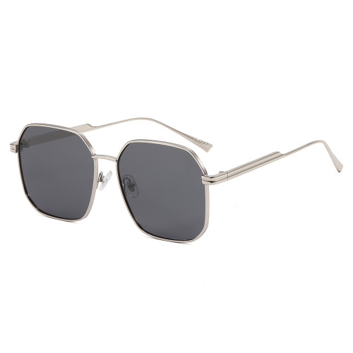 Oversized Shades Metal Frame Polarized Sunglasses