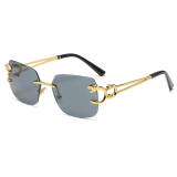 Panther Square Rimless Sunglasses