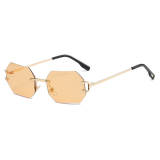 Octagonal Rimless Sunglasses