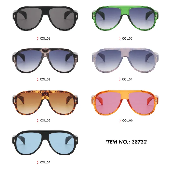Flat Top Oversized Shades Sunglasses