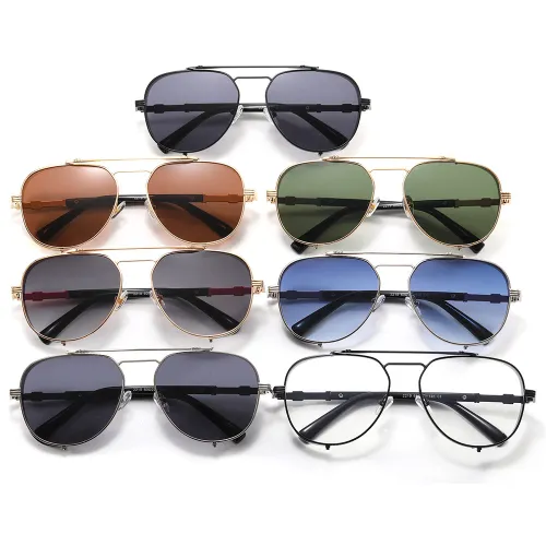 Men Metal Shades Sunglasses