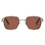 Men Steampunk Gradient Metal Shades Sunglasses
