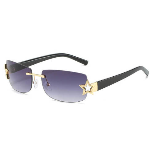 Y2K Rectangle Rimless Sunglasses