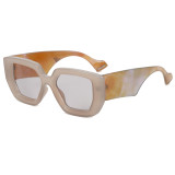 Chunky Solid Thick Frame Sunglasses