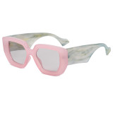 Chunky Solid Thick Frame Sunglasses