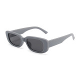 Matte Grey Rectangle Sunglasses