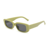 Matte Green Rectangle Sunglasses