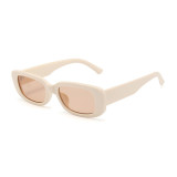 Creamy-White Rectangle Sunglasses