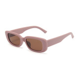 Matte Purple-Pink Rectangle Sunglasses