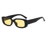 Black Yellow Rectangle Sunglasses