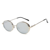 Retro Vintage Round Oval Metal Sunglasses