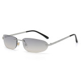 Oval Rimless Y2K Sunglasses