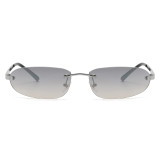 Oval Rimless Y2K Sunglasses