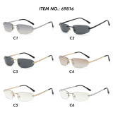 Oval Rimless Y2K Sunglasses