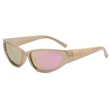 Polarized  Y2K Oval Outdoor Cycling Sporty Sunglasses