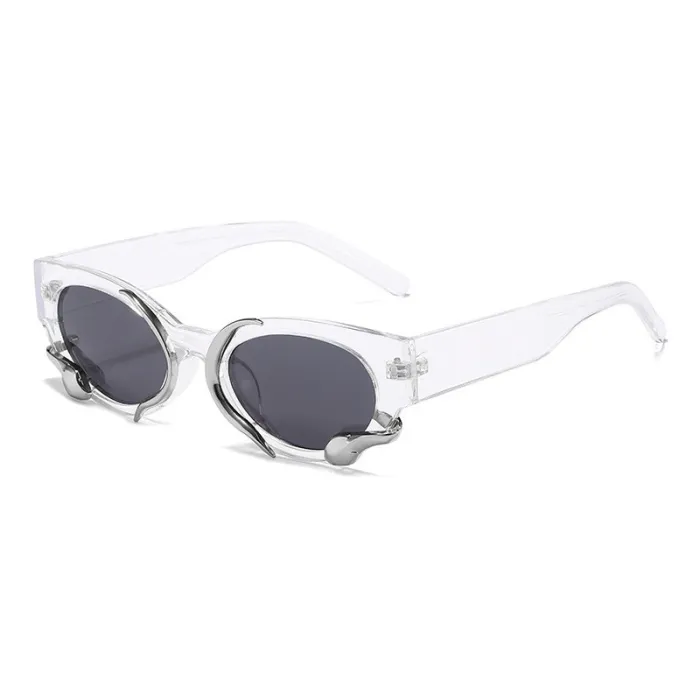 Snake Wrapped Cat Eye Oval Sunglasses
