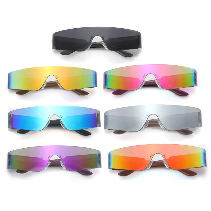 Y2K One Piece Lens Rimless Sunglasses