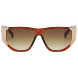 Oversized Luxury Flat Top Sunglasses