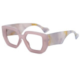 Chunky Solid Thick Frame Blue Light Blocking Glasses