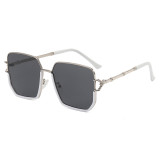 Oversized Shades Metal Frame Square Sunglasses