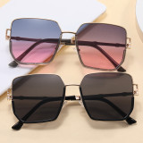 Oversized Shades Metal Frame Square Sunglasses