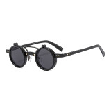 Retro Small Round Flip Up Sunglasses