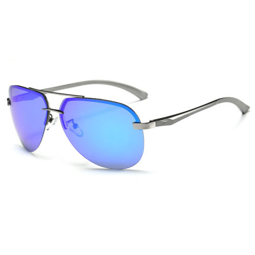 Polarized Rimless Pilot Style Driving Sunglasses