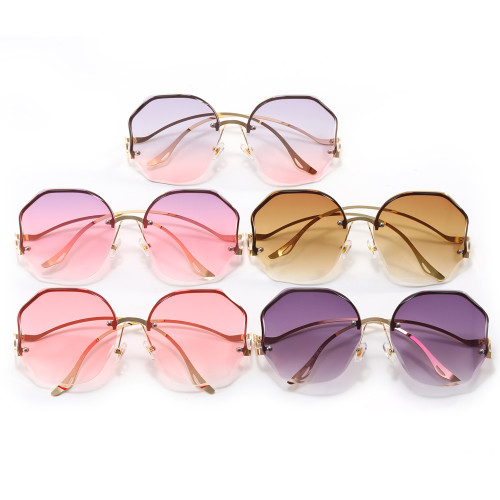 Women Gradient  Rimless Shades Sunglasses