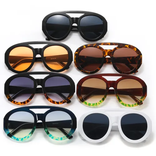 Flat Top Oversized Shades Sunglasses