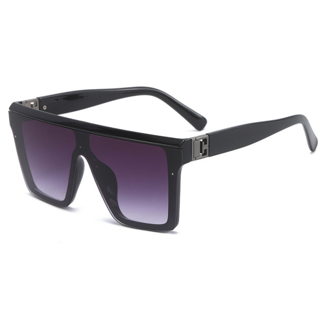 Flat Top One Piece Lens Shades Sunglasses