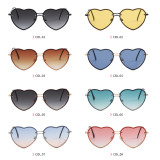 Heart Love Shades Metal Frame Sunglasses