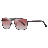 Polarized Double Bridge Pilot Style Anti-Glare Driving Sunglasses