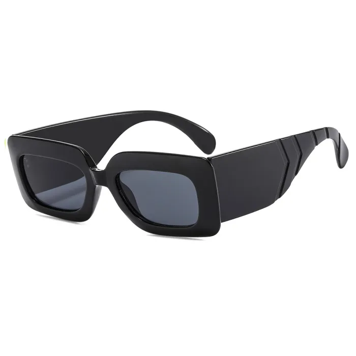 Rectangle Retro Thick Frame Sunglasses