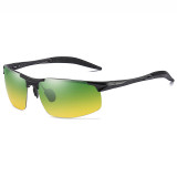 Polarized Outdoor Sports Driving Sunglasses for Men Aluminum Magnesium Frame Photochromic Lenses