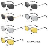 Men's Metal Polarized Photochromic Foldable Sunglasses