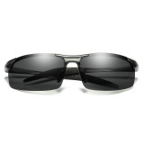 Polarized Outdoor Sports Driving Sunglasses for Men Aluminum Magnesium Frame Photochromic Lenses