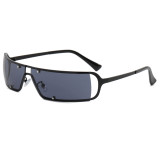 Y2K Rectangle Metal Wraparound Sunglasses