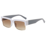 Half Frame Square UV400 Shades Sunglasses