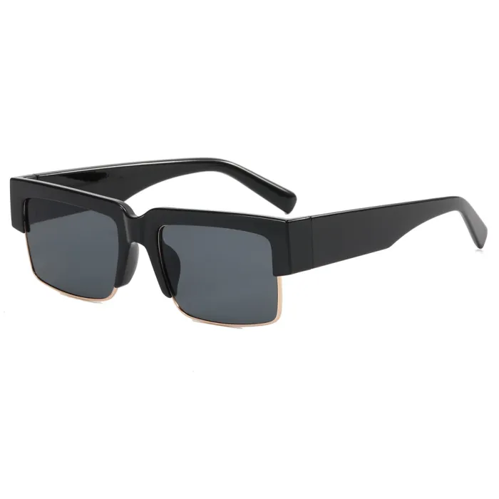 Half Frame Square UV400 Shades Sunglasses