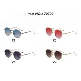 Round Steampunk Metal Anti blue Light Polarized Clip On Sunglasses