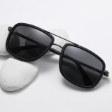 Square Metal Frame Polarized Sunglasses